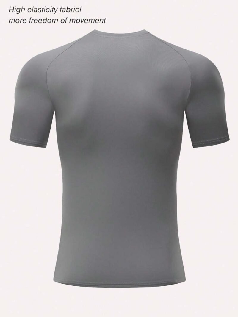 Block Round Neck Short Sleeve Sports