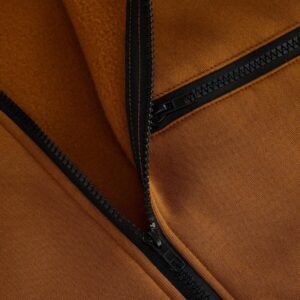 Thermal Lined Sweatshirt Plain Long Sleeve Zipper