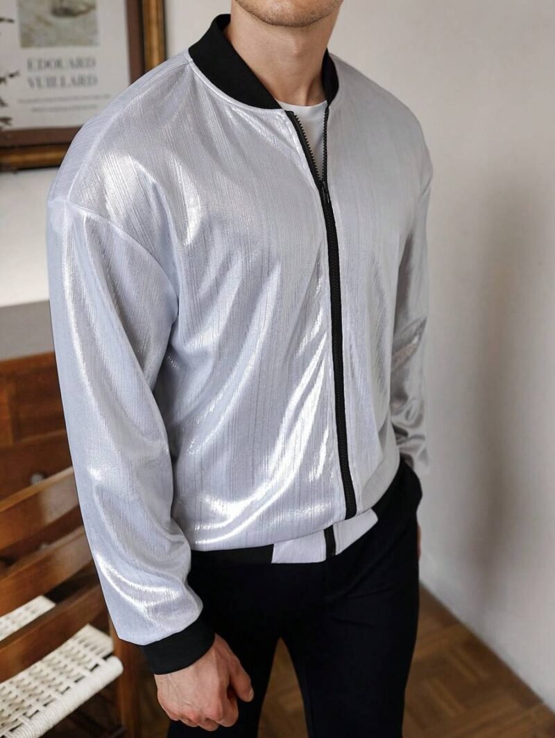 Drop Shoulder Bomber Jacket Without Tee