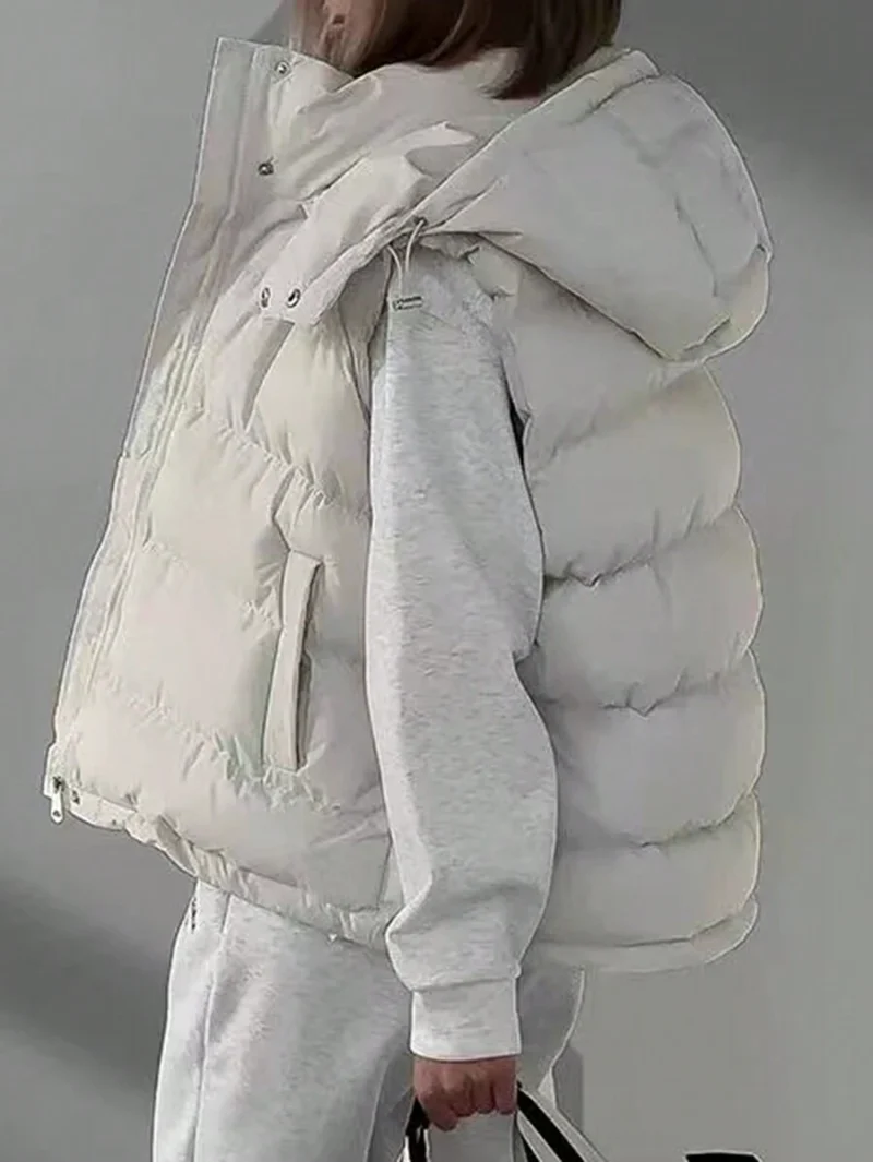 Solid Color Simple Daily Padded Puffer Vest