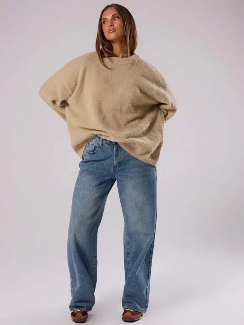 Mohair Oversized Crew Neck Jumper