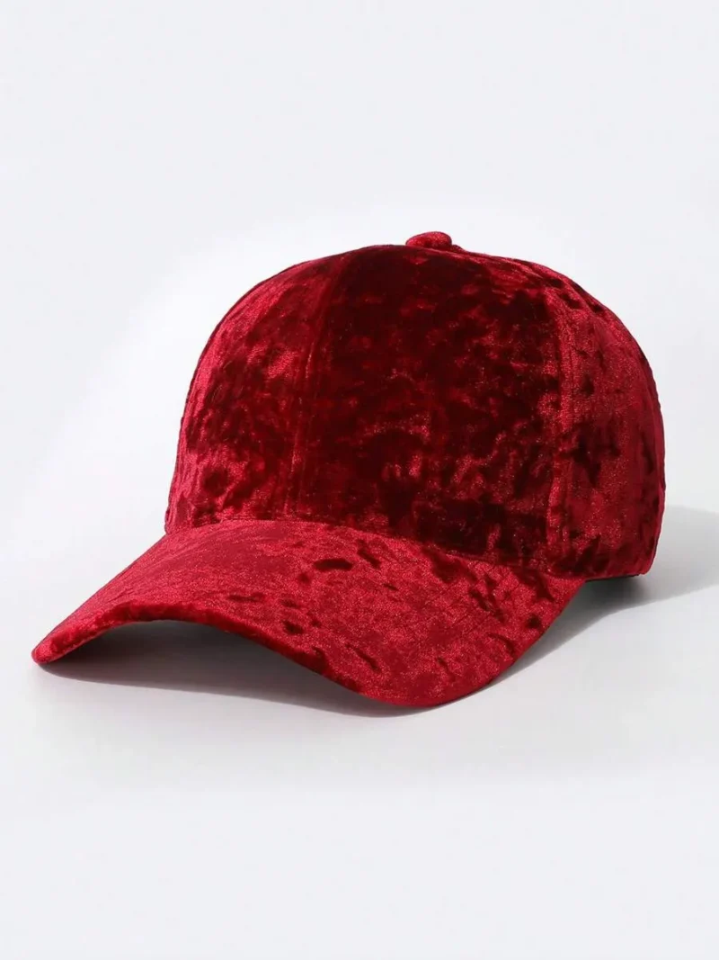 Women Velvet Ombre Color Cap