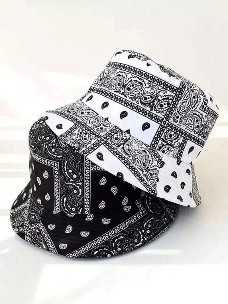 Paisley Flower Print Bucket Hat