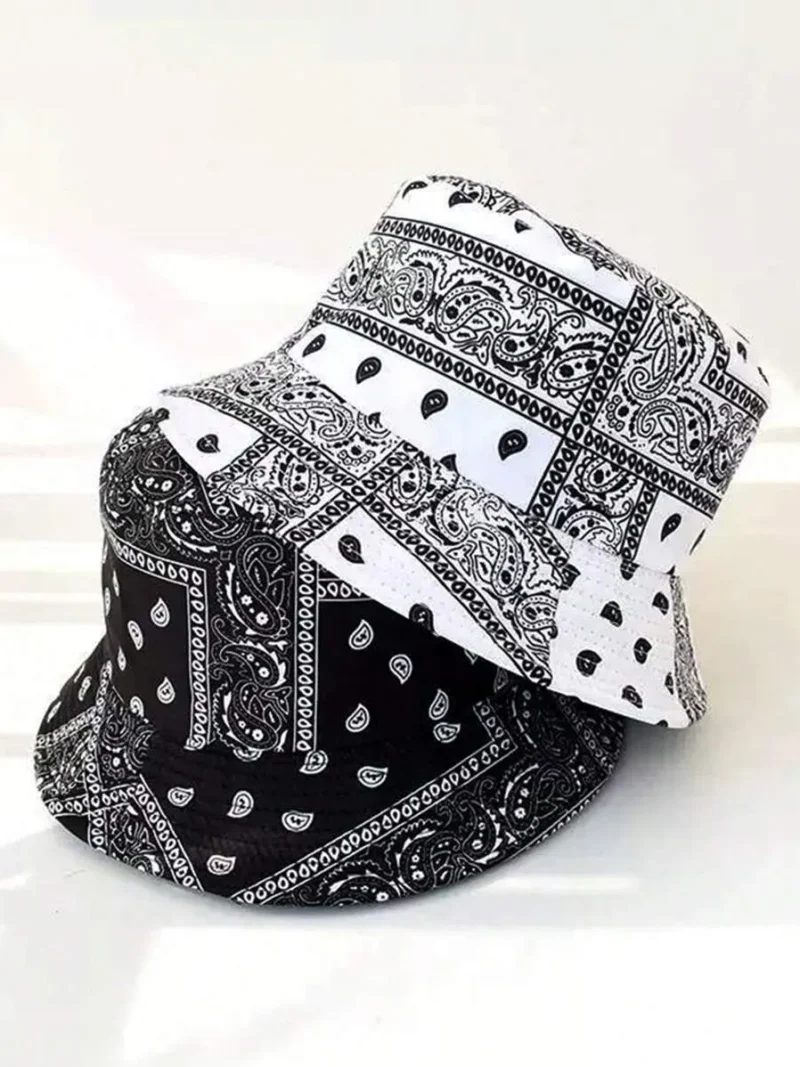 Paisley Flower Print Bucket Hat