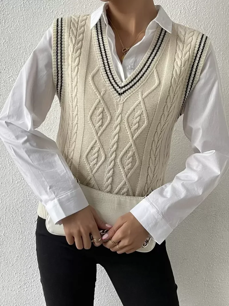 Knit Sweater Vest Without Blouse