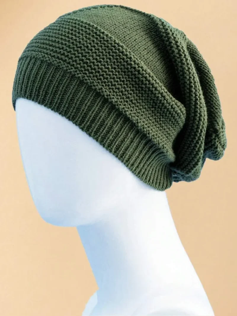 Men Solid Slouchy Beanie Casual