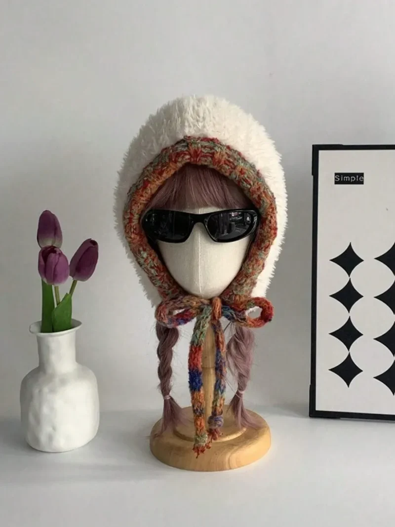 Plush Ear Warming Hat For Women