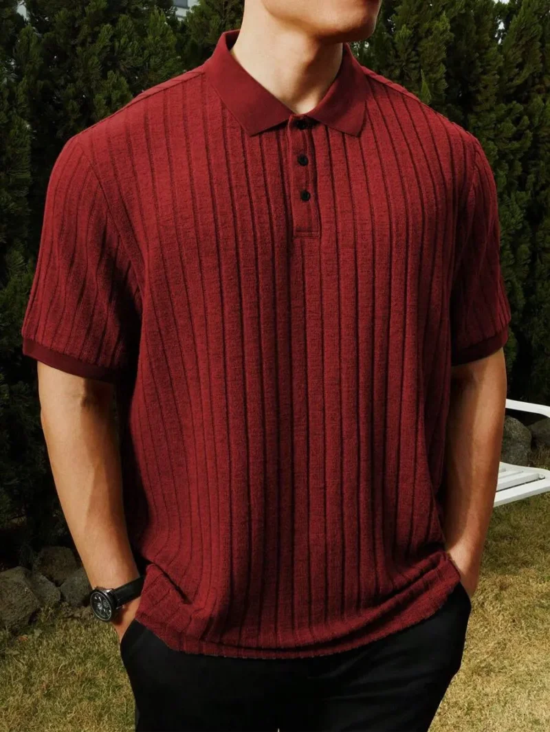 Solid Color Casual Commuter Polo Shirt
