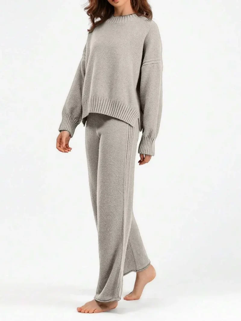 Drawstring Waist Knit Pants