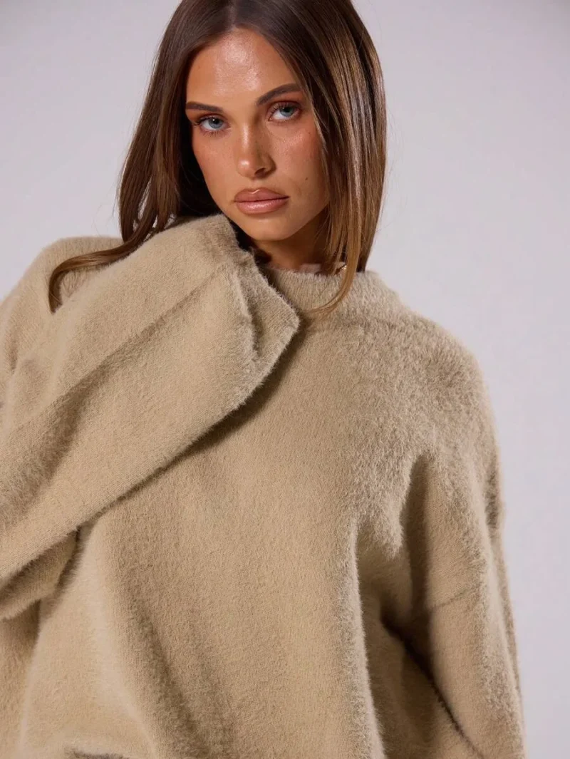 Mohair Oversized Crew Neck Jumper