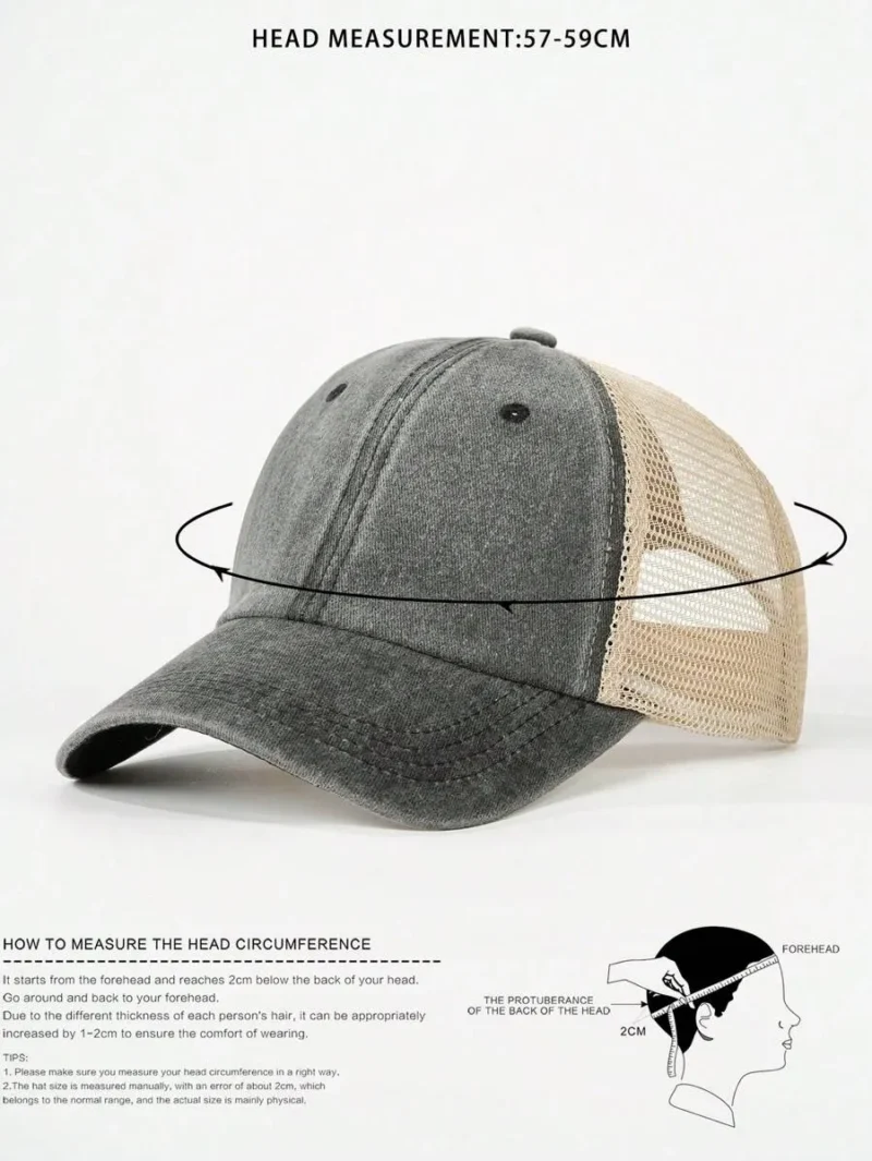 Solid Color Washed Anti UV Fashionable Versatile Sun Hat
