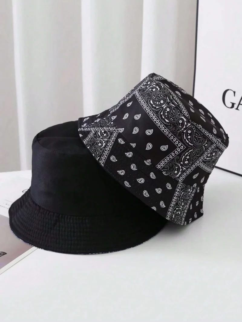 Paisley Flower Print Bucket Hat