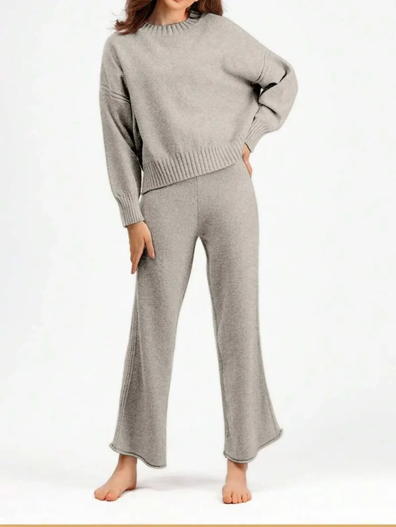 Drawstring Waist Knit Pants