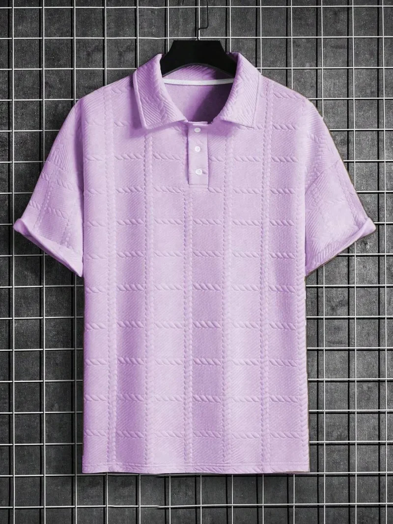 Solid Color Short Sleeve Casual Business Polo Shirt