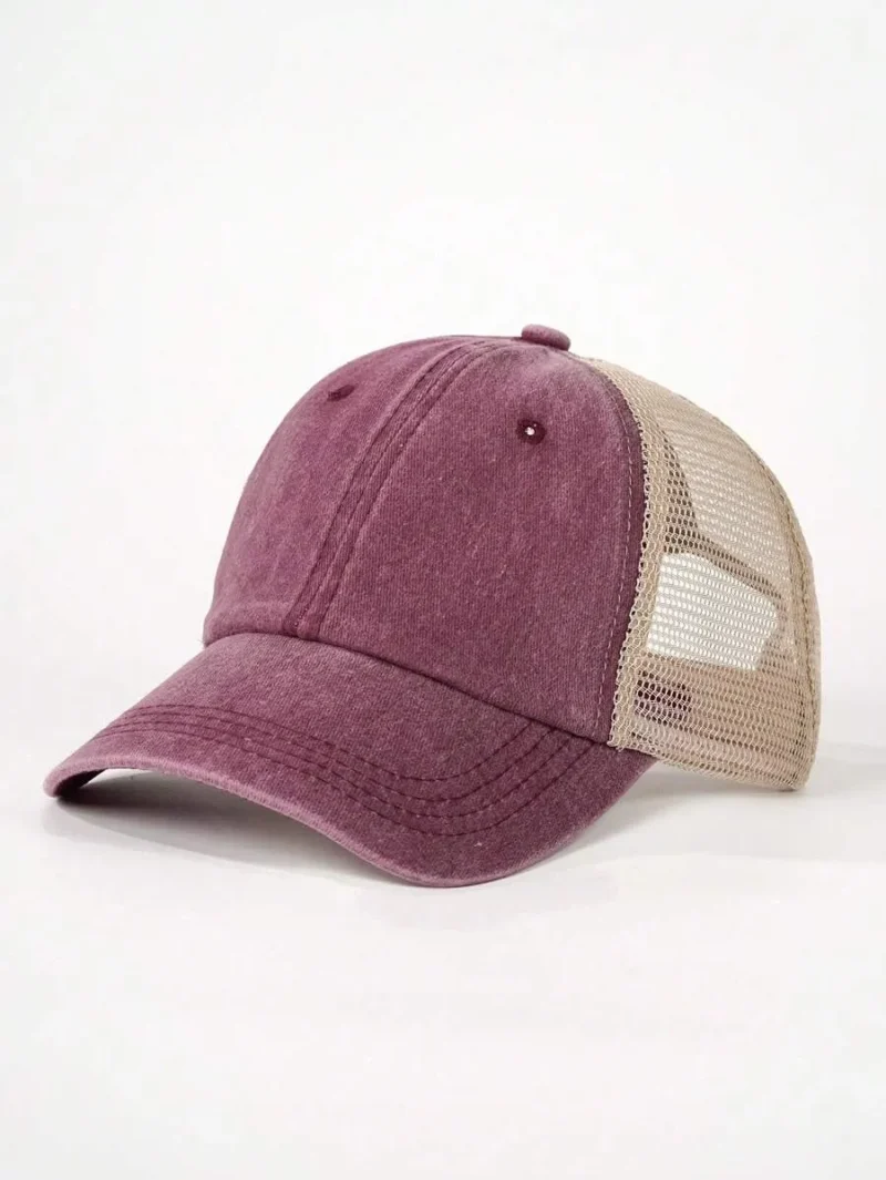 Solid Color Washed Anti UV Fashionable Versatile Sun Hat