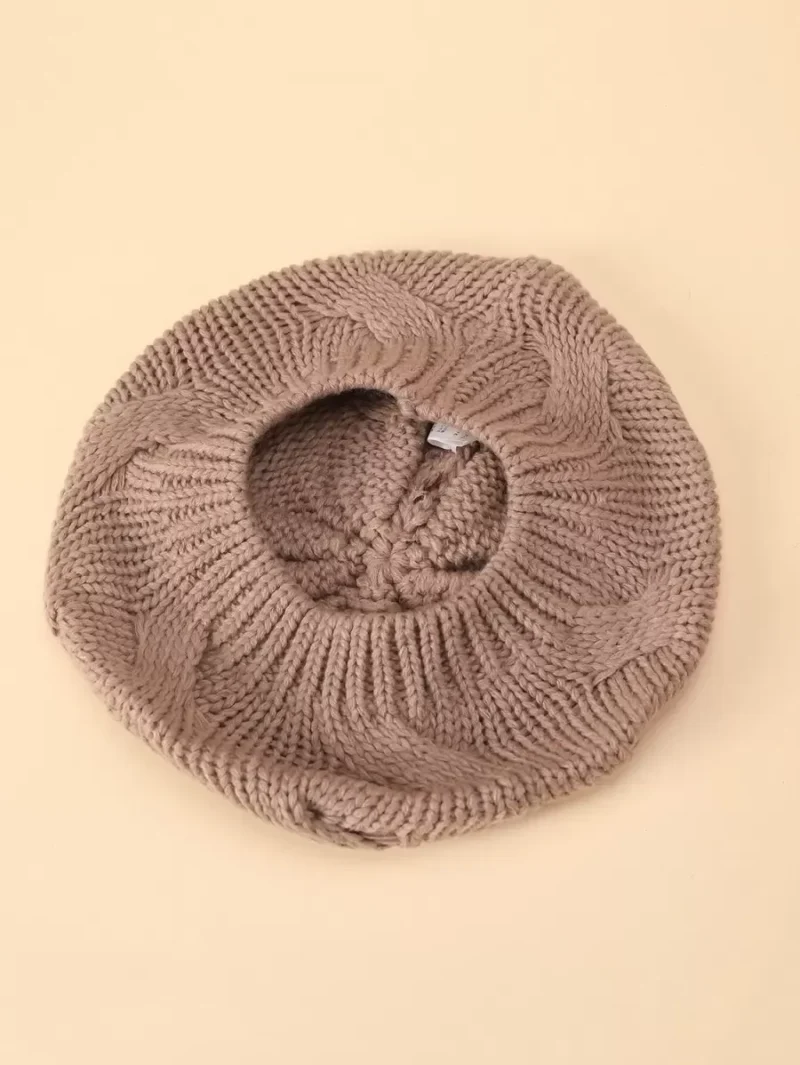 Solid Color Knitted Oversized Berets Lightweight Elastic Beanies
