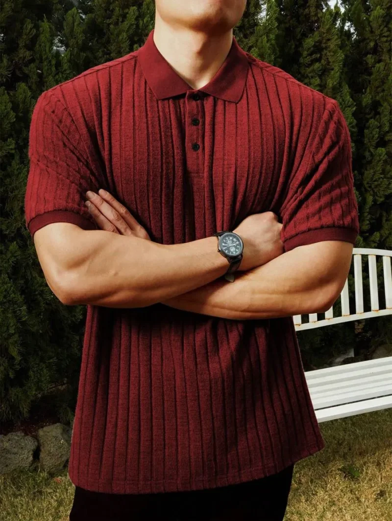 Solid Color Casual Commuter Polo Shirt