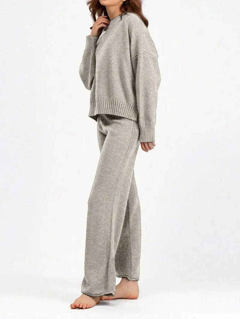 Drawstring Waist Knit Pants