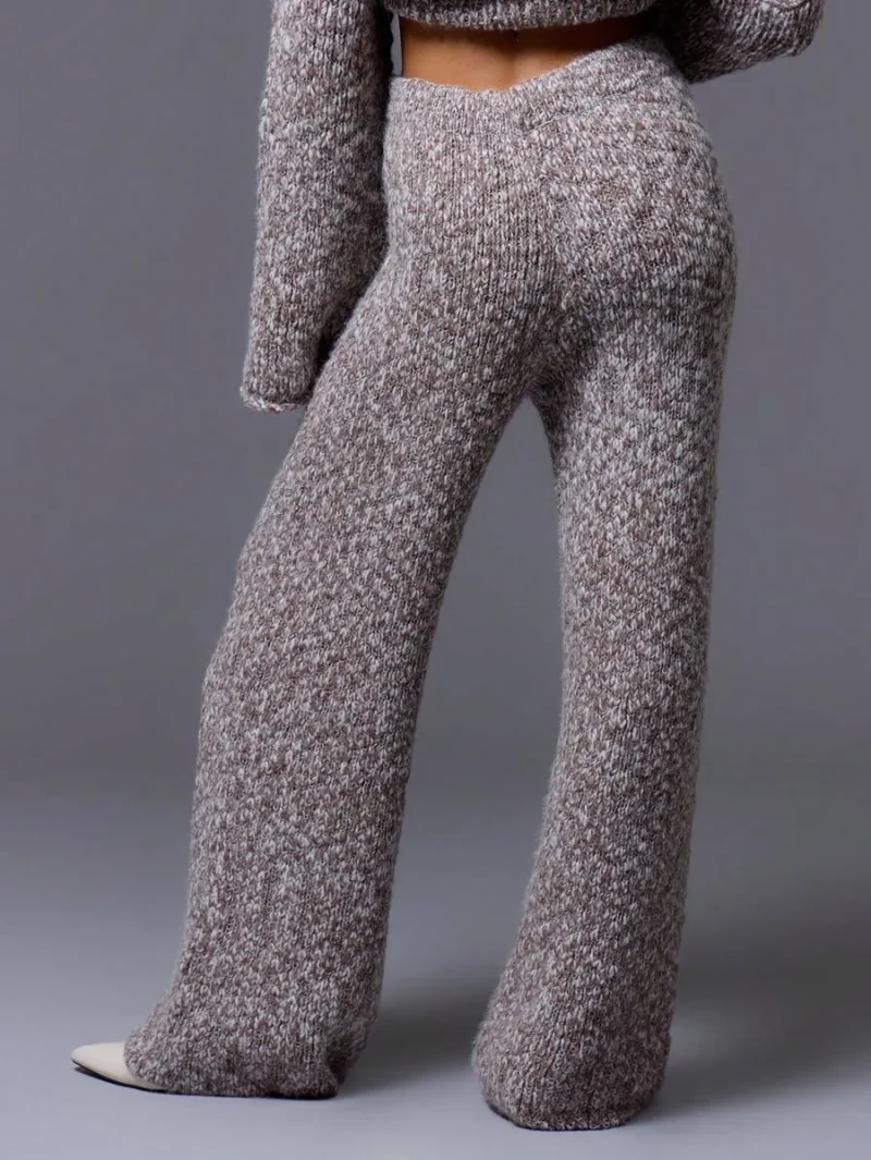 Knit Wide Leg Trousers Spring