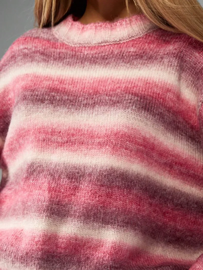 Oversized Stripe Knit Sweater