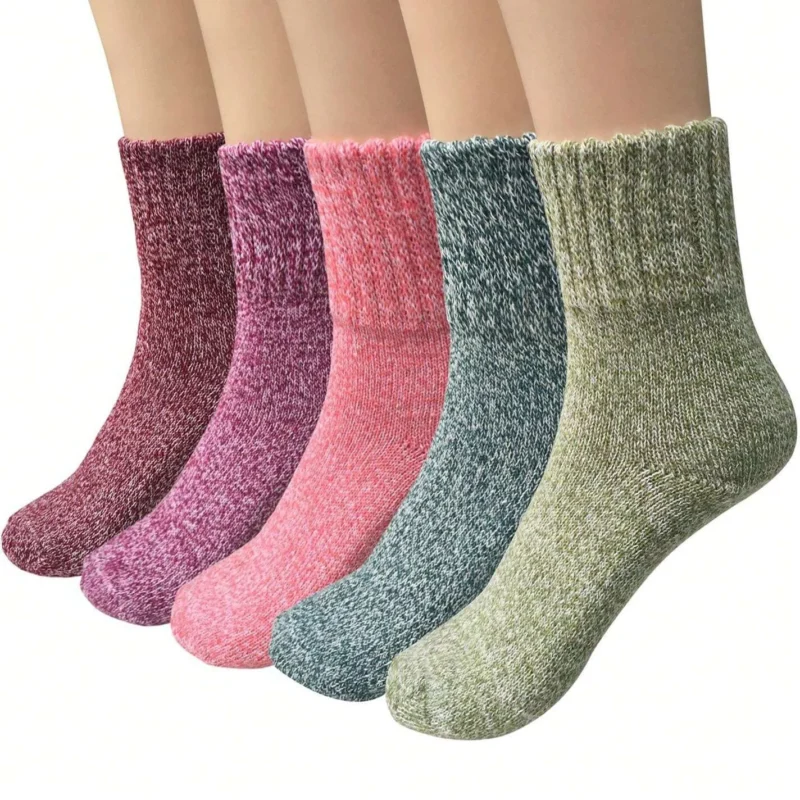 Women Knitted Socks Winter Warm Self