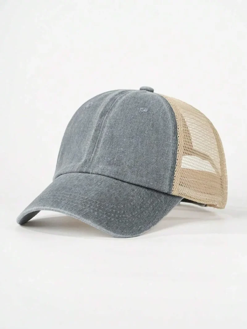 Solid Color Washed Anti UV Fashionable Versatile Sun Hat