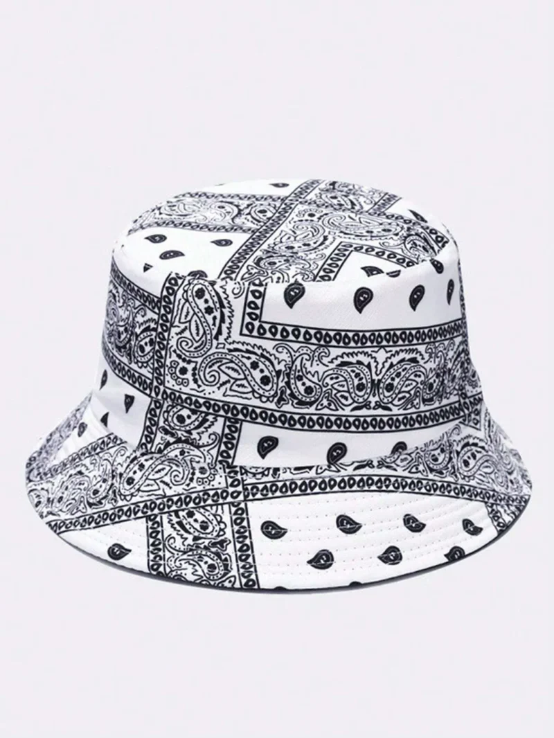 Paisley Flower Print Bucket Hat