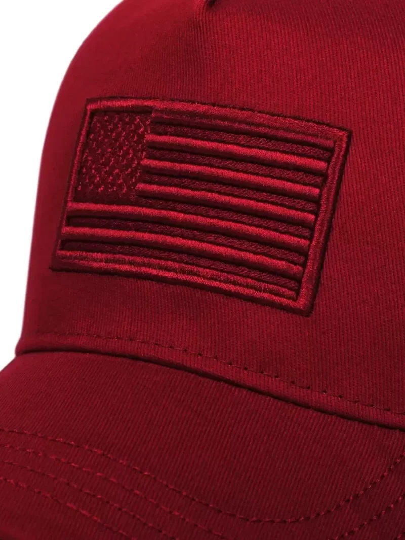 American Flag Embroidery Trucker Mesh Cap