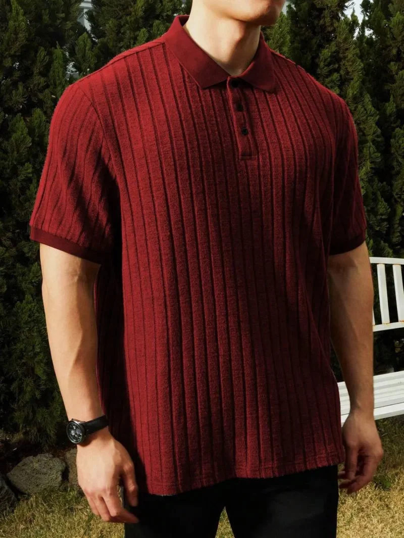 Solid Color Casual Commuter Polo Shirt