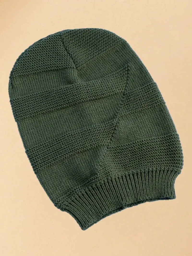 Men Solid Slouchy Beanie Casual