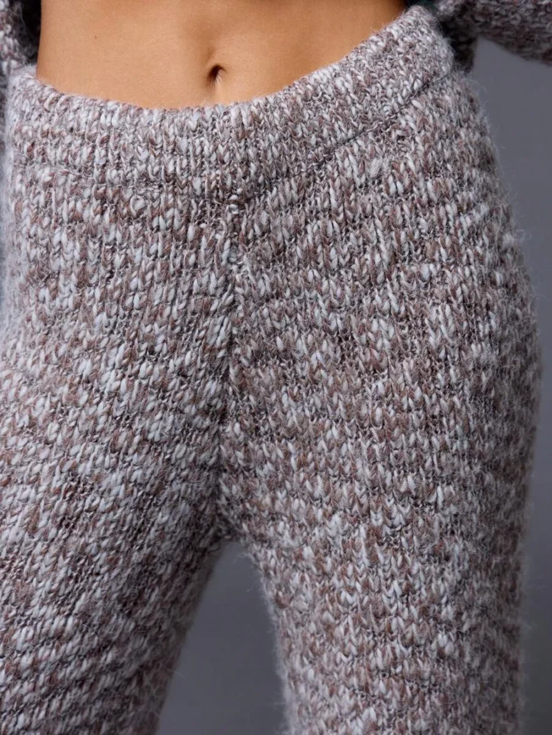 Knit Wide Leg Trousers Spring
