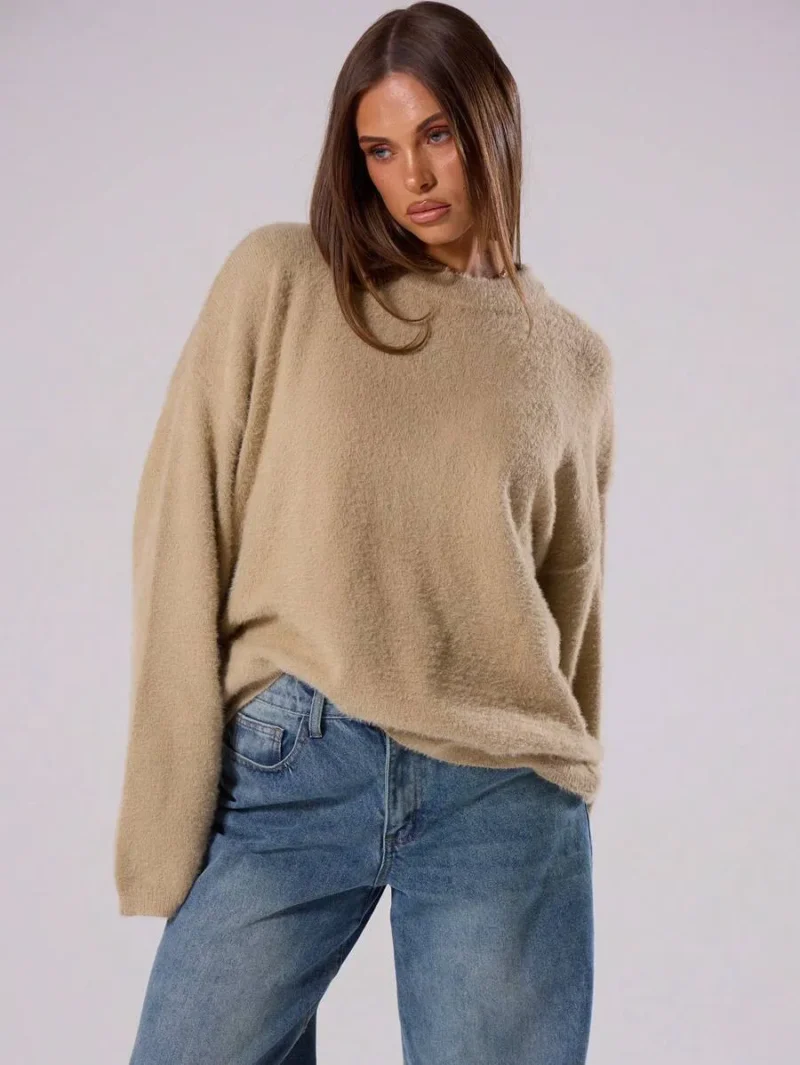 Mohair Oversized Crew Neck Jumper