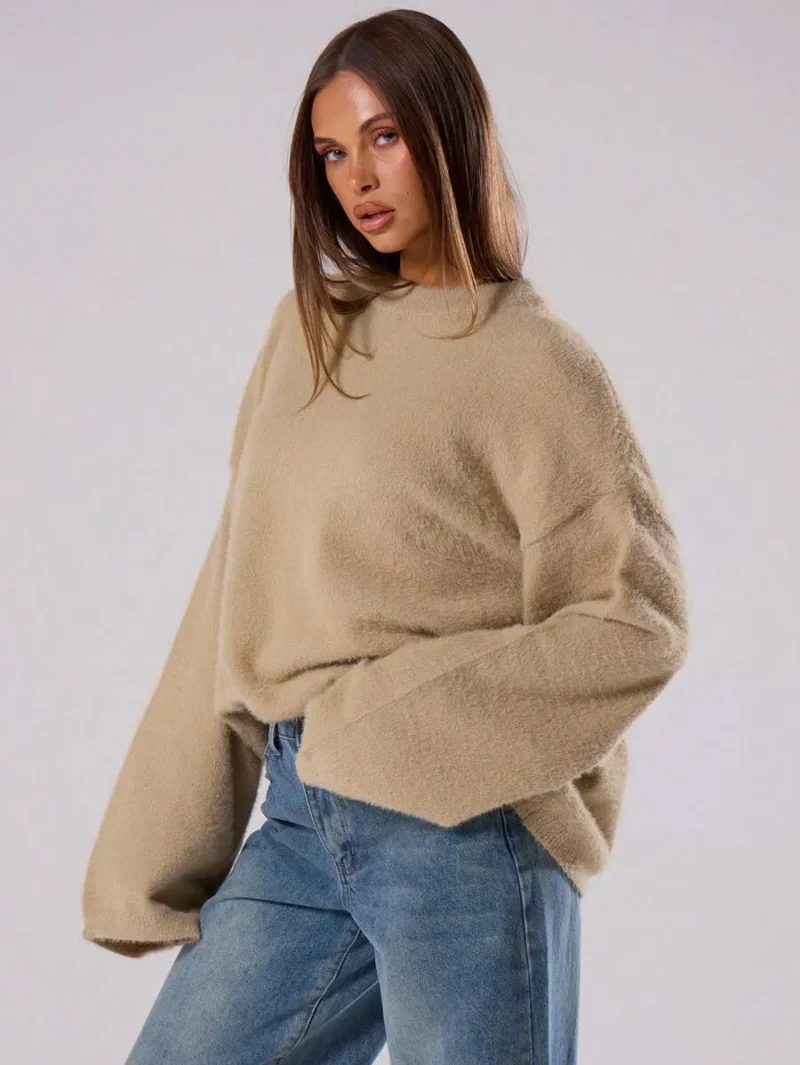 Mohair Oversized Crew Neck Jumper