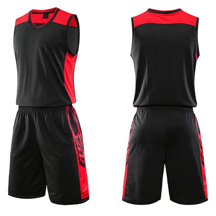 Black and Red Basketball Uniform