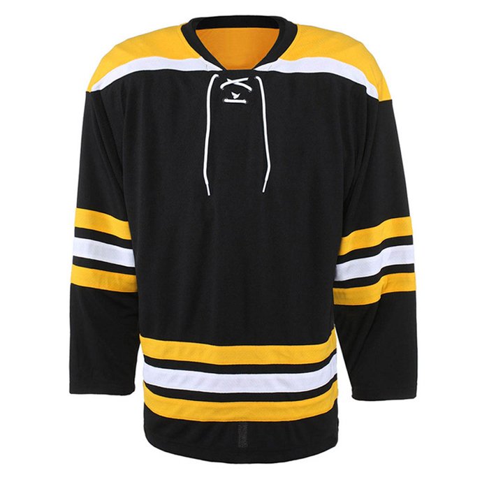 Black and Yellow Ice Hockey Uniform