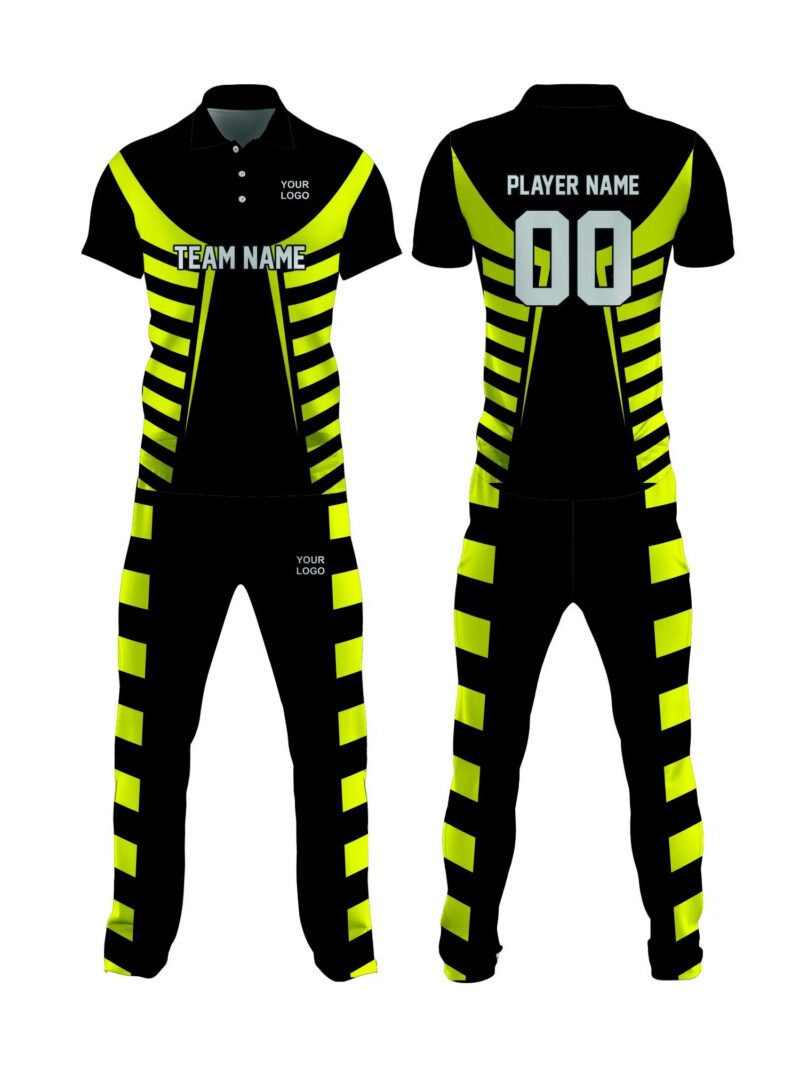Black and Yellow Cricket Uniform