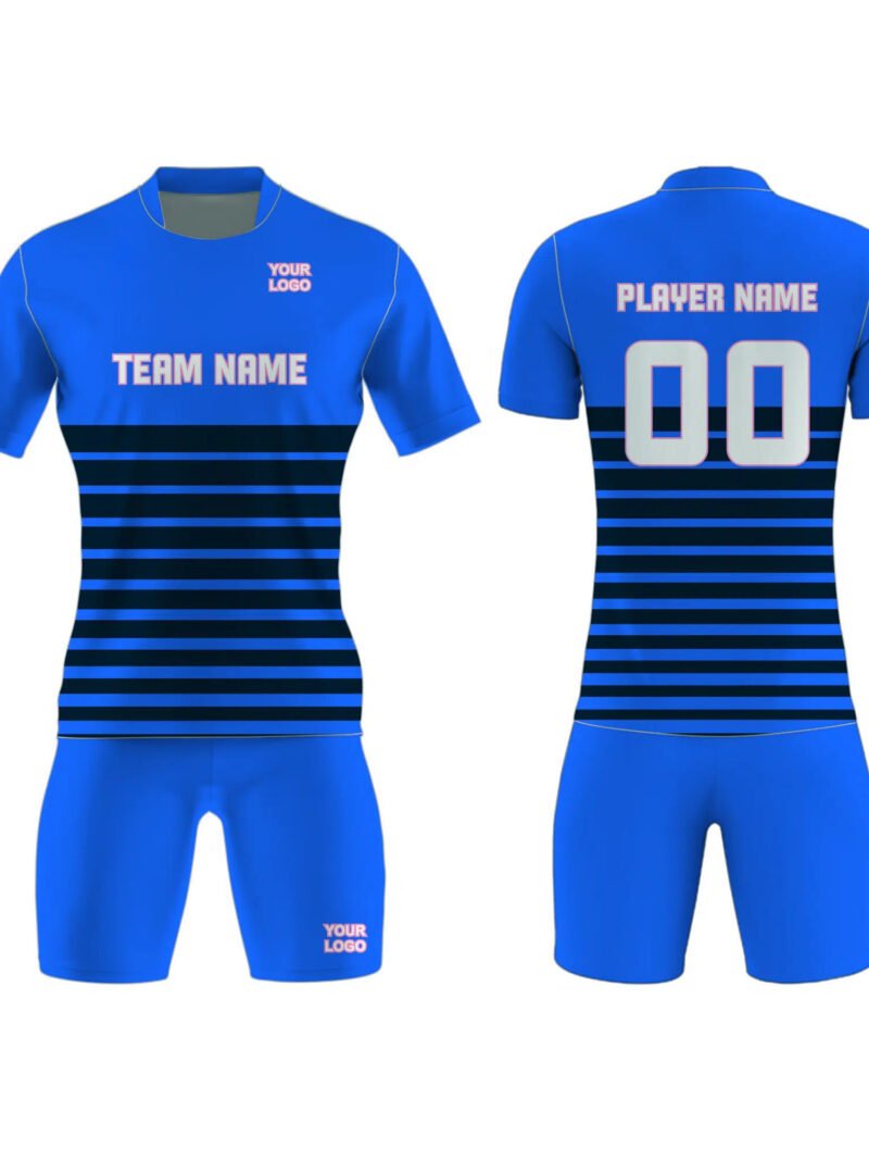 Blue and Dark Blue Tennis Uniform