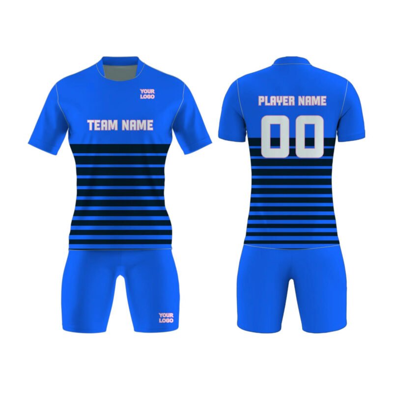 Blue and Dark Blue Tennis Uniform