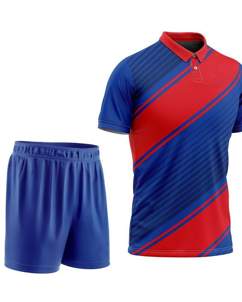 Blue and Red Badminton Uniform