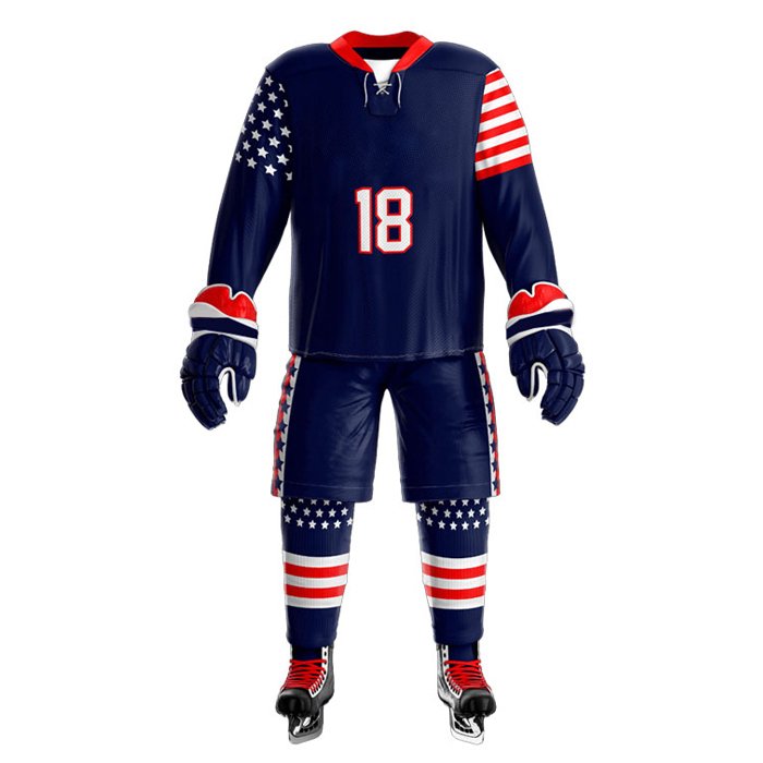 Dark Blue Ice Hockey Uniform