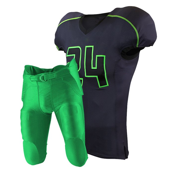 Dark Grey and Green AFL Uniform