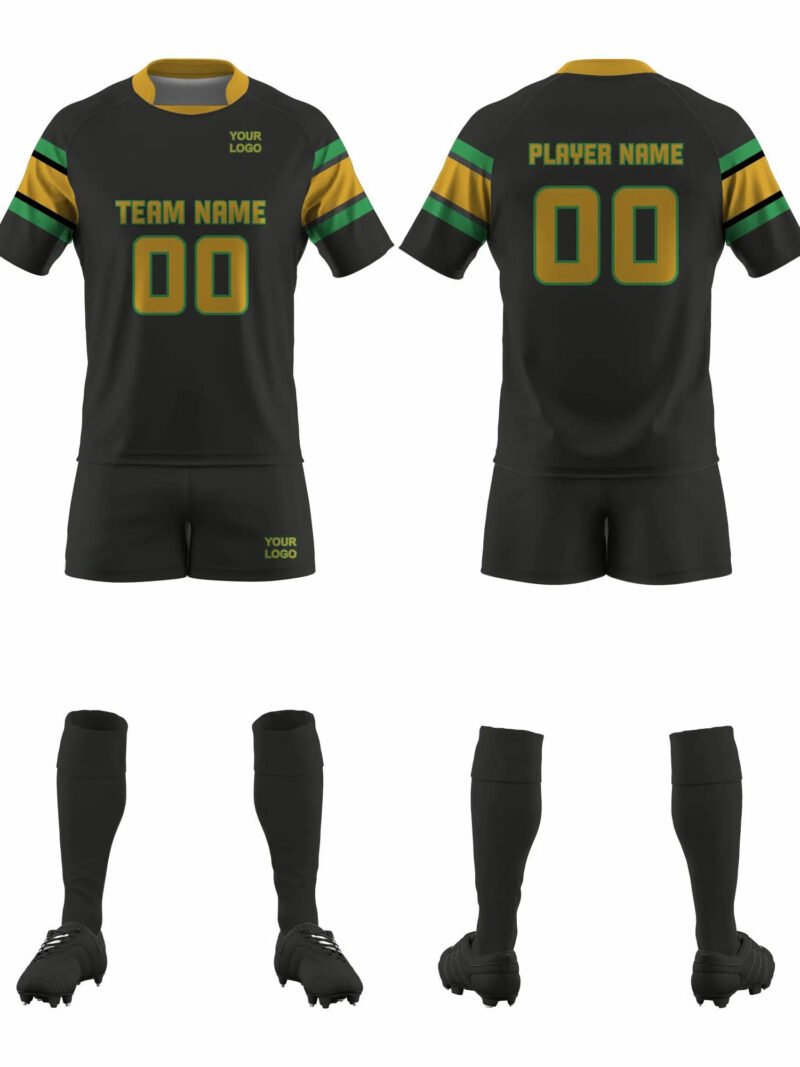 Dark Grey and Yellow Lacrosse Uniform