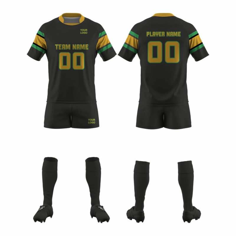 Dark Grey and Yellow Lacrosse Uniform