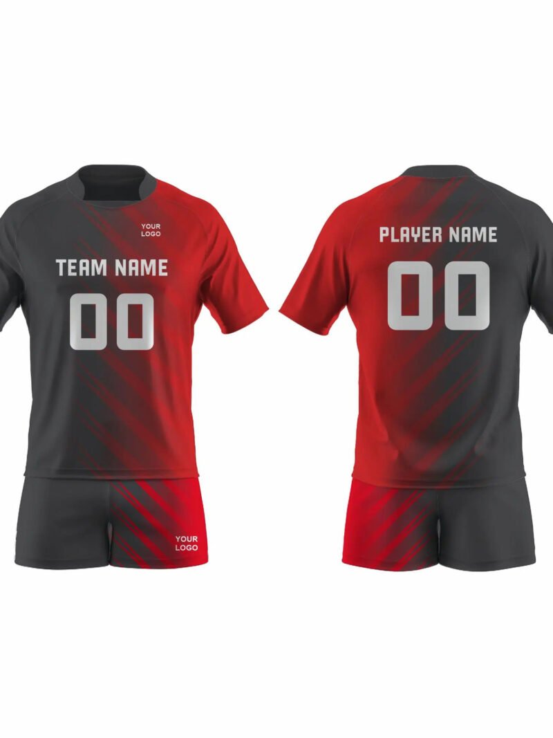 Grey and Red Volleyball Uniform