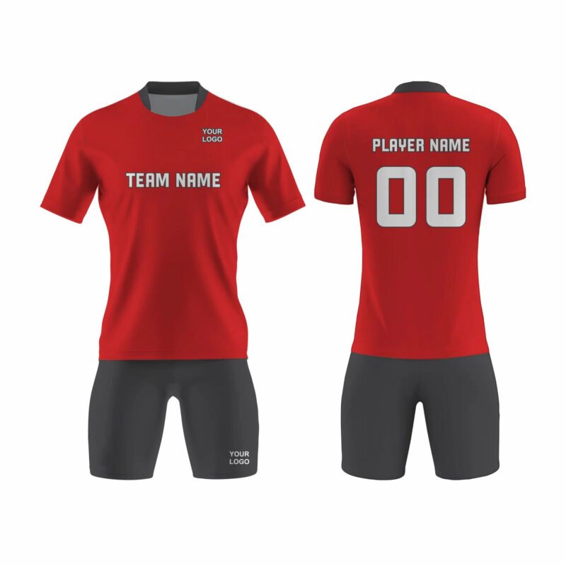 Red and Grey Tennis Uniform
