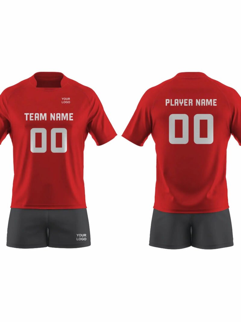 Red and Grey Volleyball Uniform