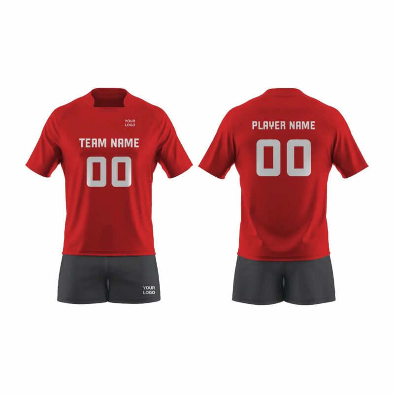 Red and Grey Volleyball Uniform