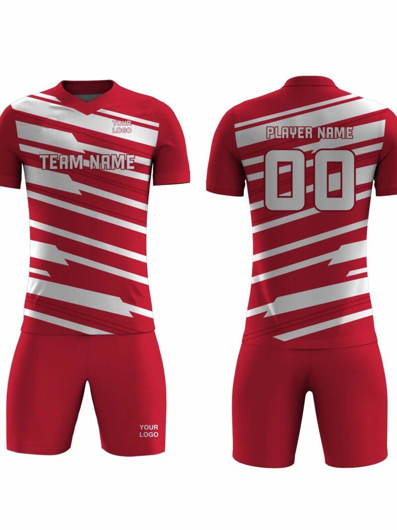 Red and White Badminton Uniform