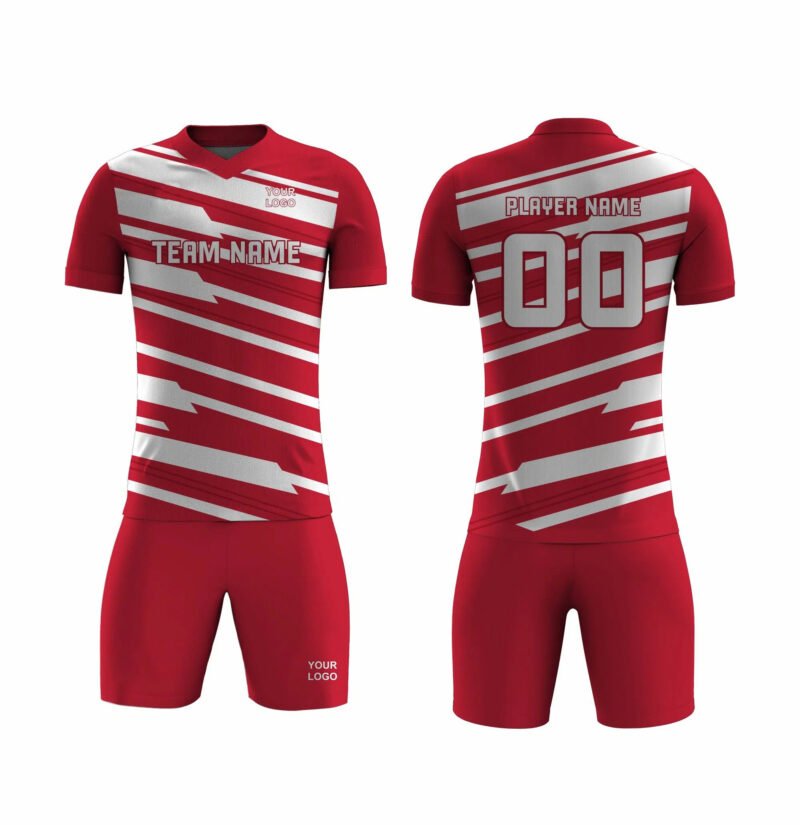 Red and White Badminton Uniform