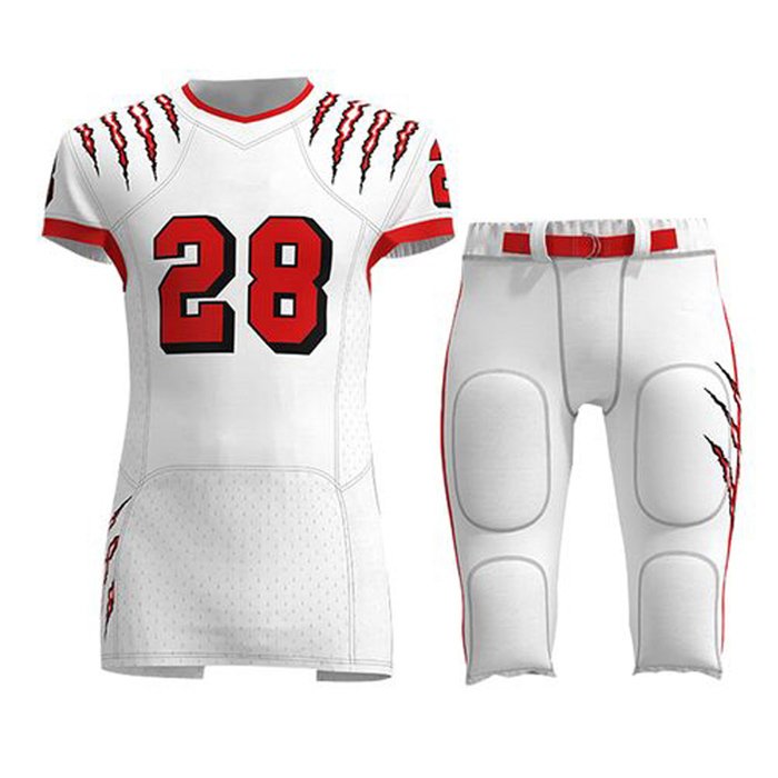 White and Red AFL Uniform